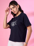 Women's Round Neck Multicolor T-shirt