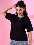 Relaxed Fit Oversized Cotton T-shirt for Women