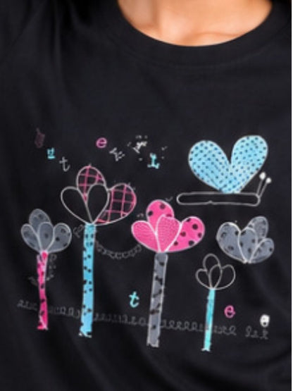 Girls Cotton T-Shirt & Pajama Set Soft Co-Ord Outfit for Kids (9-12 Years)