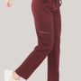 Plus Size Winters Cozy Fleece Cargo Pants For Women - wine