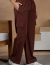 Women Smart Straight Fit Easy Wash Cargo Pants- Rustic Brown