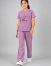 Girls Cotton T-Shirt & Pajama Set Soft Co-Ord Outfit for Kids (9-12 Years)