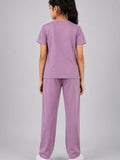 Girls Cotton T-Shirt & Pajama Set Soft Co-Ord Outfit for Kids (9-12 Years)