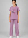 Girls Cotton T-Shirt & Pajama Set Soft Co-Ord Outfit for Kids (9-12 Years)