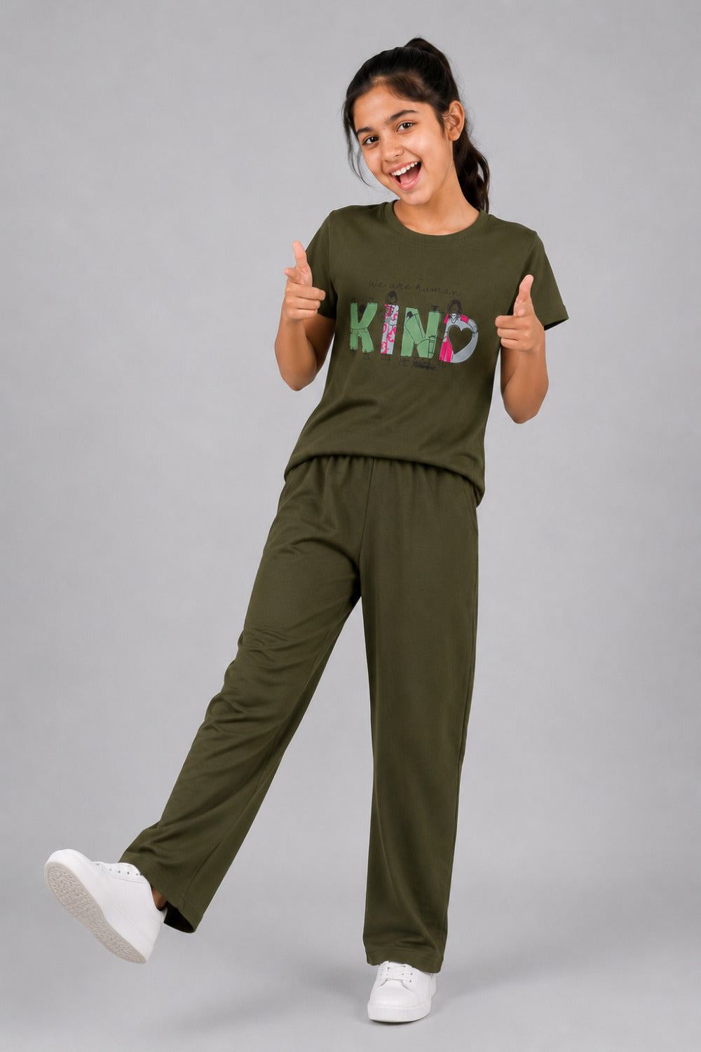 Girls Cotton T-Shirt & Pajama Set Soft Co-Ord Outfit for Kids (9-12 Years)