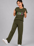 Girls Cotton T-Shirt & Pajama Set Soft Co-Ord Outfit for Kids (9-12 Years)