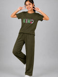 Girls Cotton T-Shirt & Pajama Set Soft Co-Ord Outfit for Kids (9-12 Years)