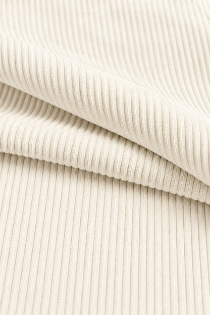 Women’s Ribbed Knit Track Pants / Relaxed Lounge Joggers with Drawstring