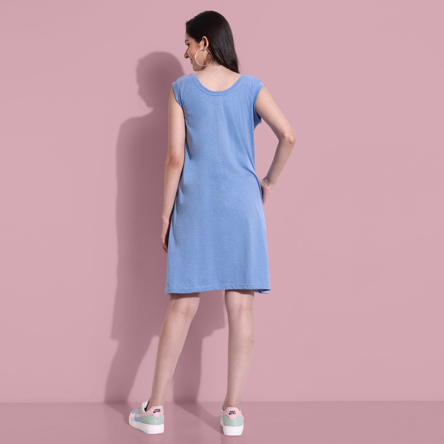 Sky Blue Comfortable Breezy Lounge Dress for Summer online in India at best prices