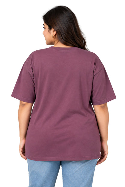 Cupid Woman Basic Printed Cotton Tees In Plus Sizes