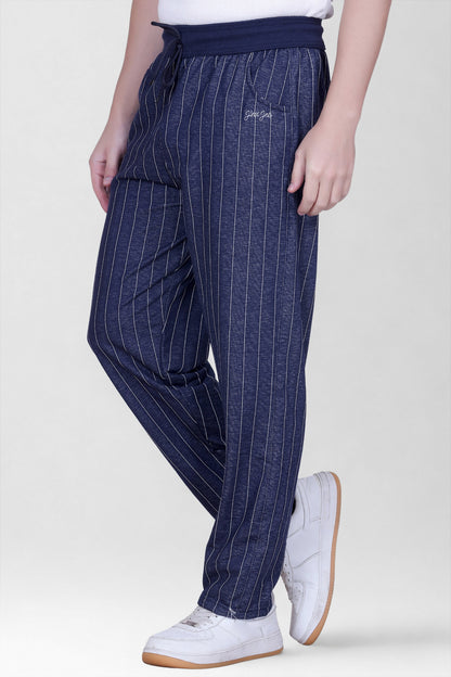 Jinxer Men’s Striped Straight-Fit Cotton Combo of Three Trackpant-