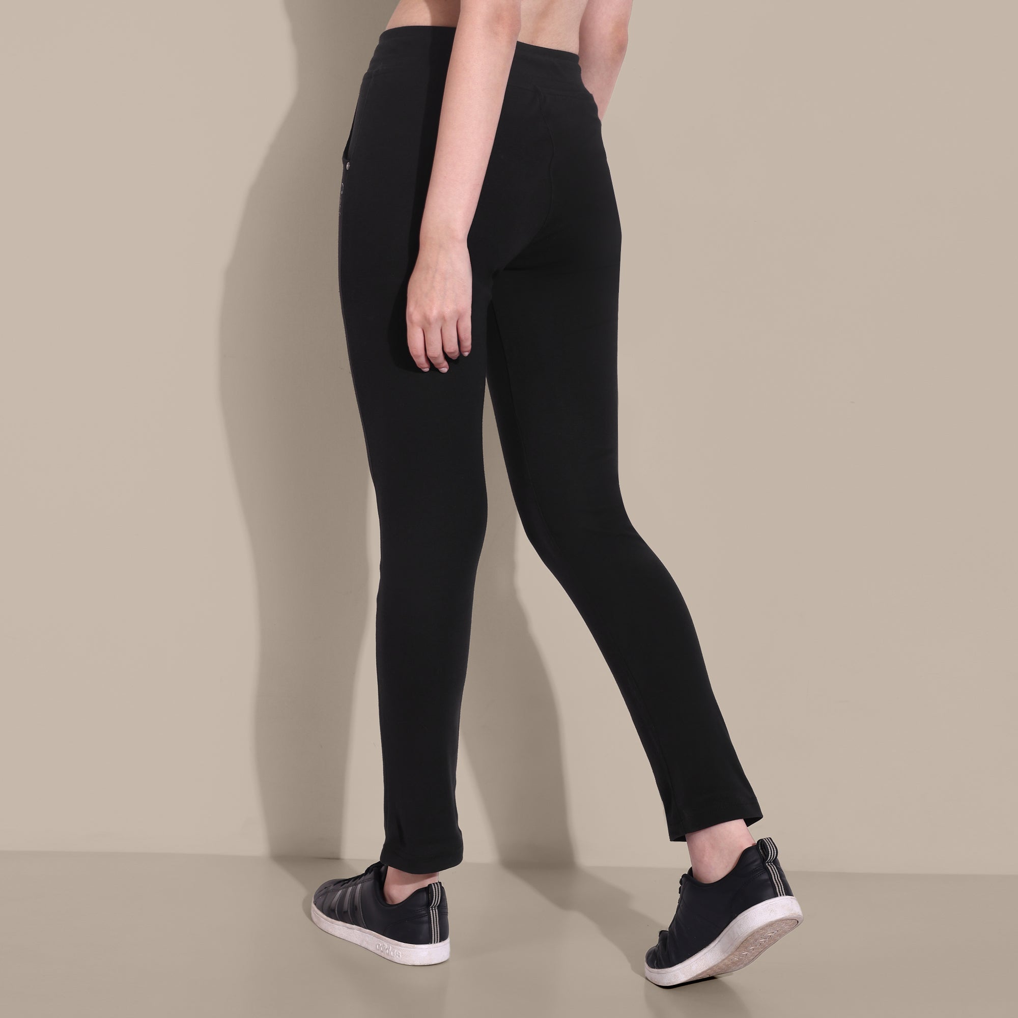 Buy INFUSE Pink Solid Straight Fit Cotton Lycra Womens Casual Wear Pants |  Shoppers Stop