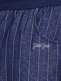 Jinxer Men’s Striped Straight-Fit Cotton Trackpant -Navy Blue