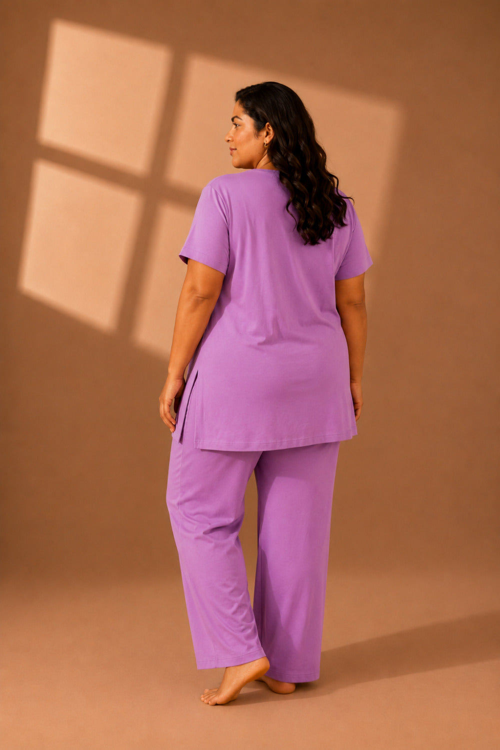 Woman Cotton Floral Printed Tshirt & Pajama Set-Lounge Wear