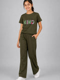 Girls Cotton T-Shirt & Pajama Set Soft Co-Ord Outfit for Kids (9-12 Years)