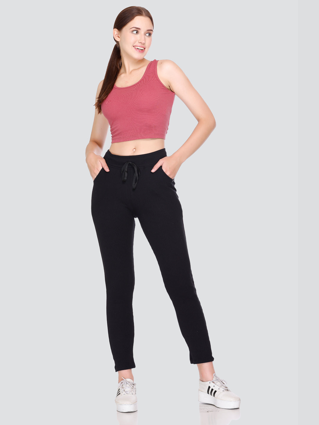 Stylish Slim Fit Gym Pants With Pockets For Women Online In India