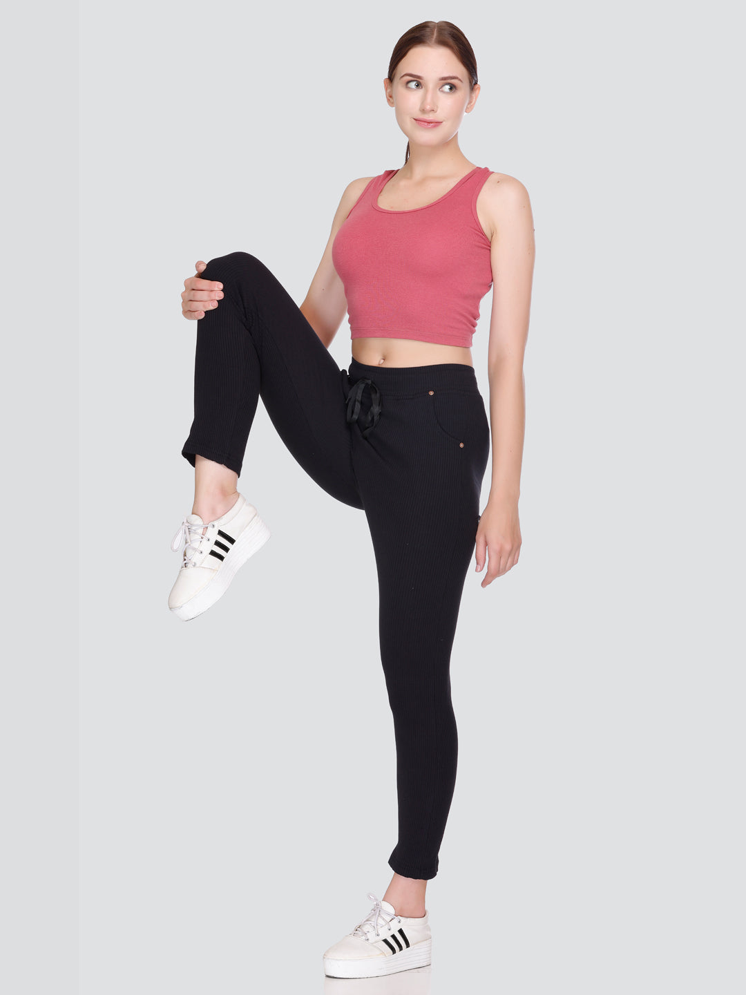 Buy High Rise Active Tights in Rose Pink with Side Pocket Online India,  Best Prices, COD - Clovia - AB0105P22