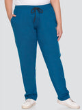  Women's Warm Fleece Solid Trackpants