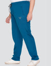 Winter Fleece Track Pants For Women - Teal Blue