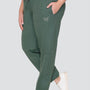 Plus Size Winters Cozy Fleece Track Pants For Women - Olive Green