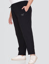 Women Winter Wear Cozy Black Fleece Track Pants