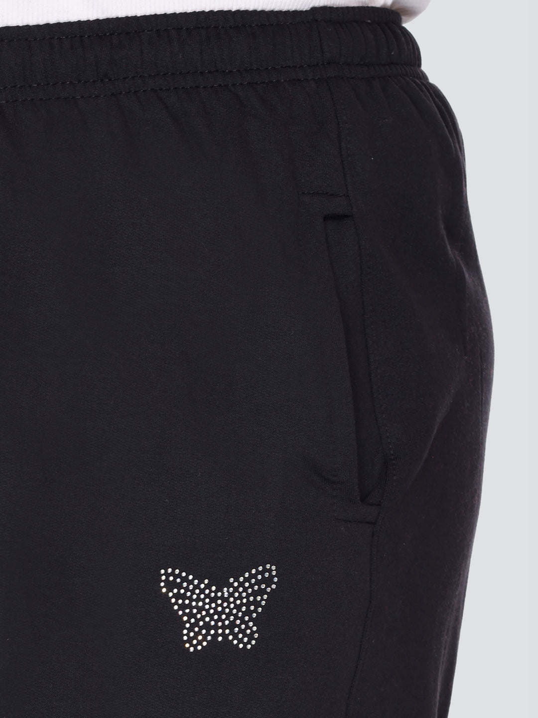Stylish Black Cotton Fleece Winter Wear Track Pants For Women Online In India