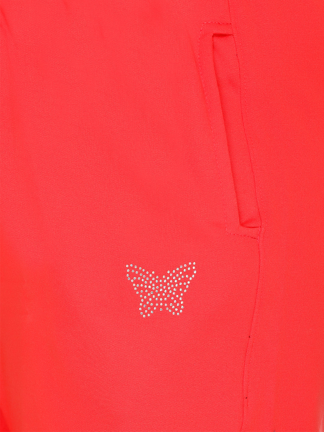 Stylish Coral Red Winter Wear Fleece Track Pants For Women (M To 5XL) Online In India