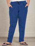 Buy Soft Blue Cotton Relaxed Fit Lounge  Pants 