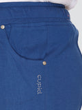Soft Blue Cotton Relaxed Fit Lounge Track Pants For Women At Best Prices