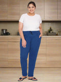 Plus size cotton track pants for curvy women