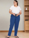 Cotton Track Pants - Relaxed Fit Lounge Pants - Prime Blue