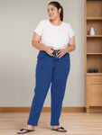 Cotton Track Pants - Relaxed Fit Lounge Pants - Prime Blue