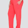 Cotton Track Pants For Women - Coral Red