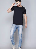 Slim Fit Plain Cotton T-shirts For Men 