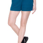 Cotton Shorts For Women Plain - Teal Blue