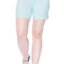 Cotton Cord Knit Shorts For Women - Mint