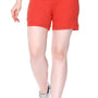 Cotton Cord Knit Shorts For Women - Tangy Orange