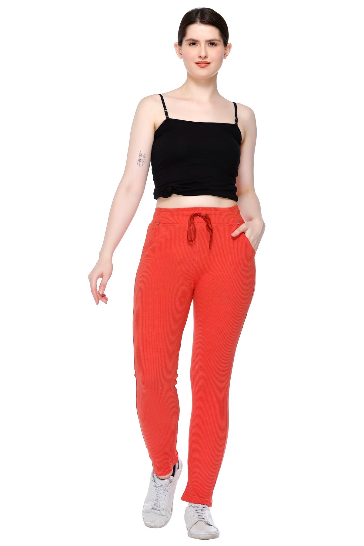 Buy Effigy onlinehub Stretchable Track Pant, Gym Wear Black Leggings Red  White Linning Online at Best Prices in India - JioMart.