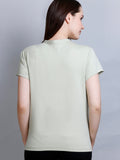 Plus Size Plain Cotton T-Shirt For Women