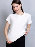 Women's Oversized Fit Solid T-Shirt
