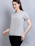 Short Sleeve Crew Neck Slim Fit Stretch Cotton Lounge Tees