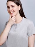 Women’s Basic Cotton T-Shirt In Mid Grey 