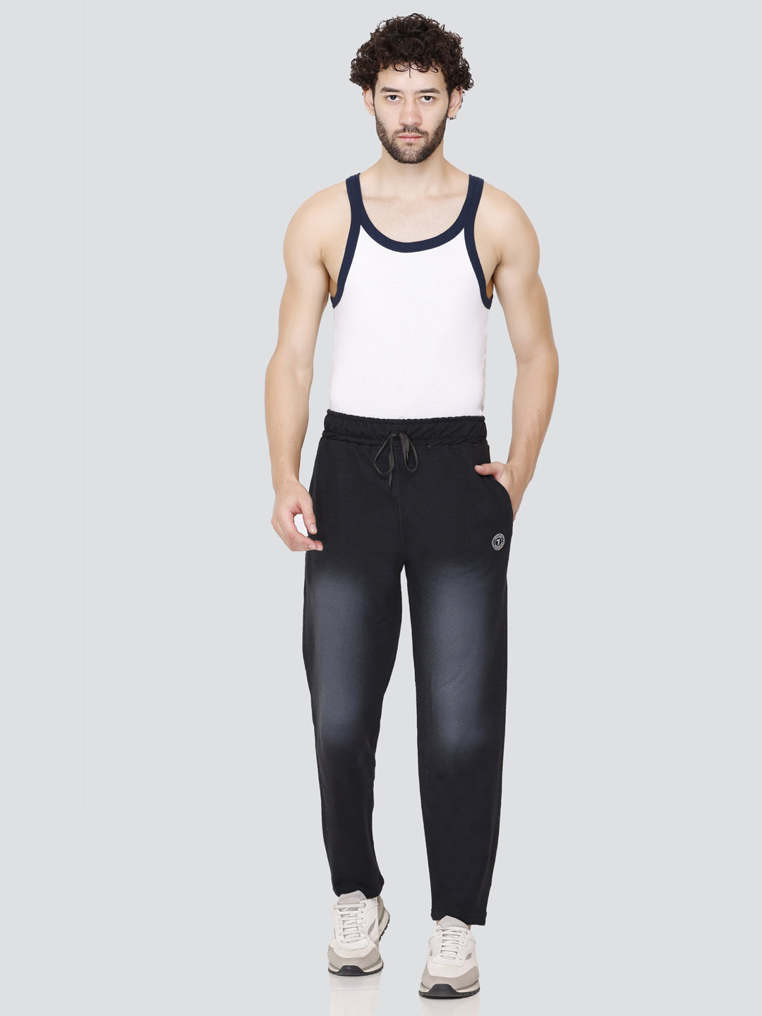 Stylish Denim Shaded Jinxer Cotton Trackpants for Men online in India