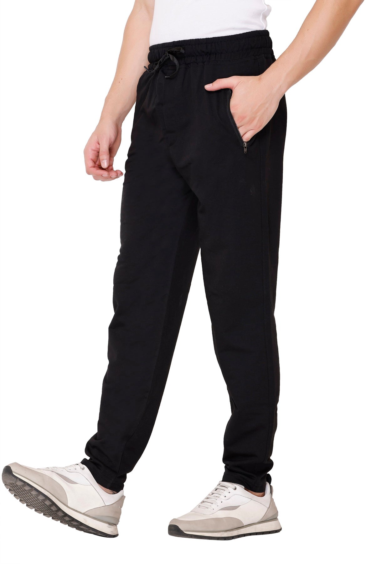 RynoGear Stretchable Track Pant for Men with Zipper Pockets (S, Black &  Navy Blue) : Amazon.in: Clothing & Accessories
