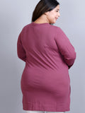 Long T-shirt with One Side Pocket For Women