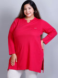 Buy Red long Top For Curvy Women