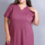 Long Line Mauve Top For Women - Plus Size