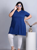Solid Casual Cotton Longline Shirt
