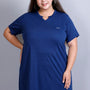 Long Line Deep Pink Top For Women - Plus Size -Prime Blue