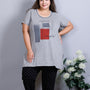 Cotton Nightsuit For Women - Long Top & Pyjama Set -Grey/Black